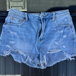 Signature8 Blue Distressed Jean Shorts